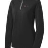 Sport-Tek® Ladies Sport-Wick® Textured 1/4-Zip Pullover - Image 2