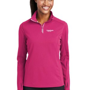 Sport-Tek® Ladies Sport-Wick® Textured 1/4-Zip Pullover