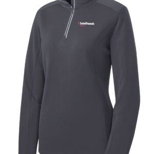 Sport-Tek® Ladies Sport-Wick® Textured 1/4-Zip Pullover