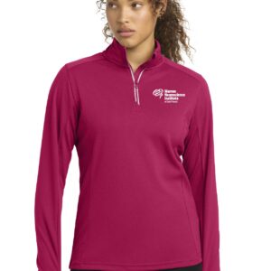 Sport-Tek® Ladies Sport-Wick® Textured 1/4-Zip Pullover