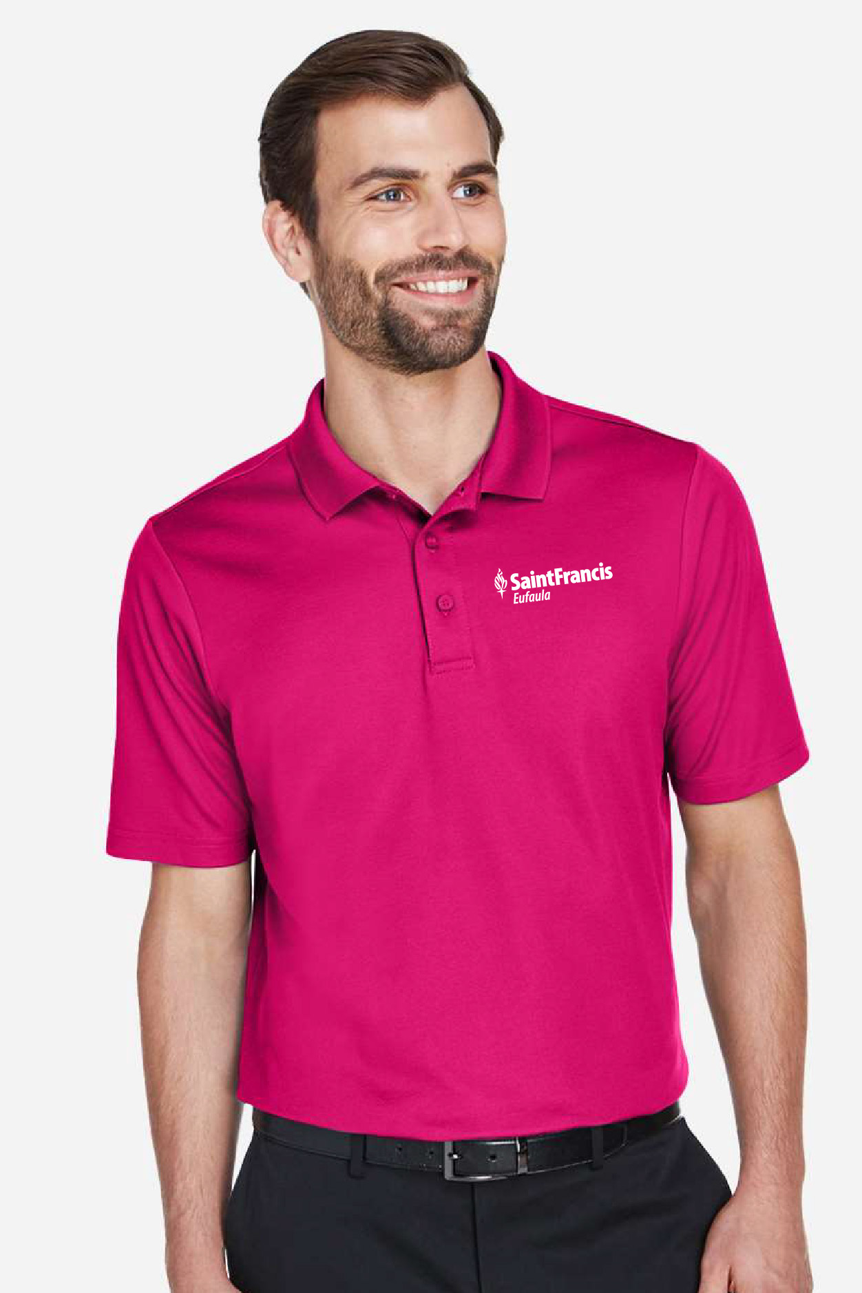 *Men's CrownLux Performance® Plaited Polo