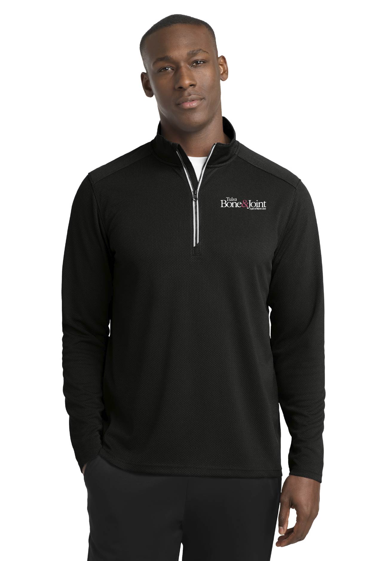 Sport-Tek® Sport-Wick® Textured 1/4-Zip Pullover